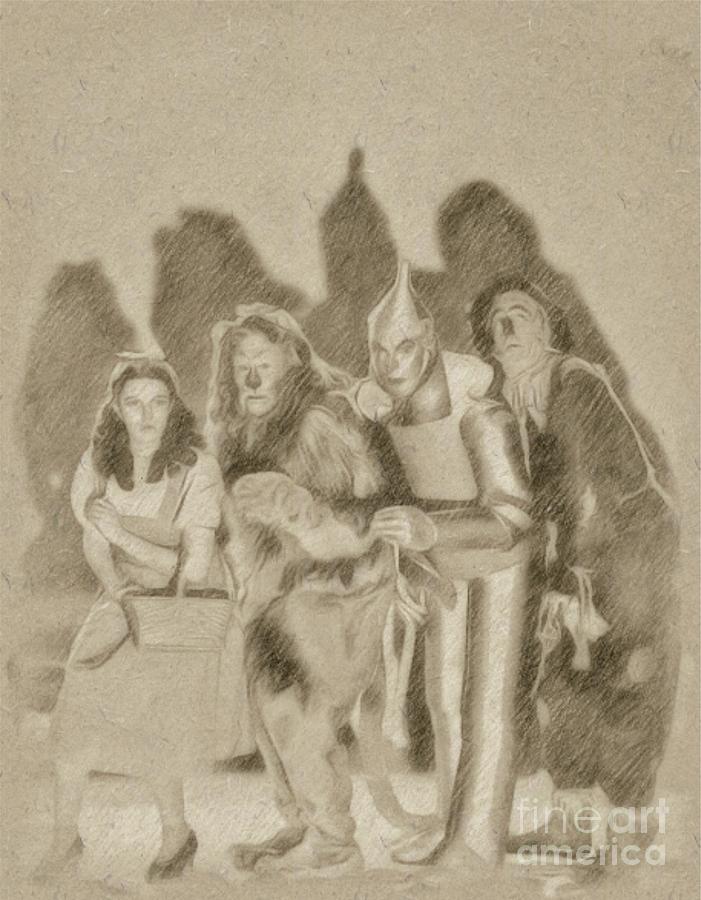 The Wizard Of Oz Cast Drawing