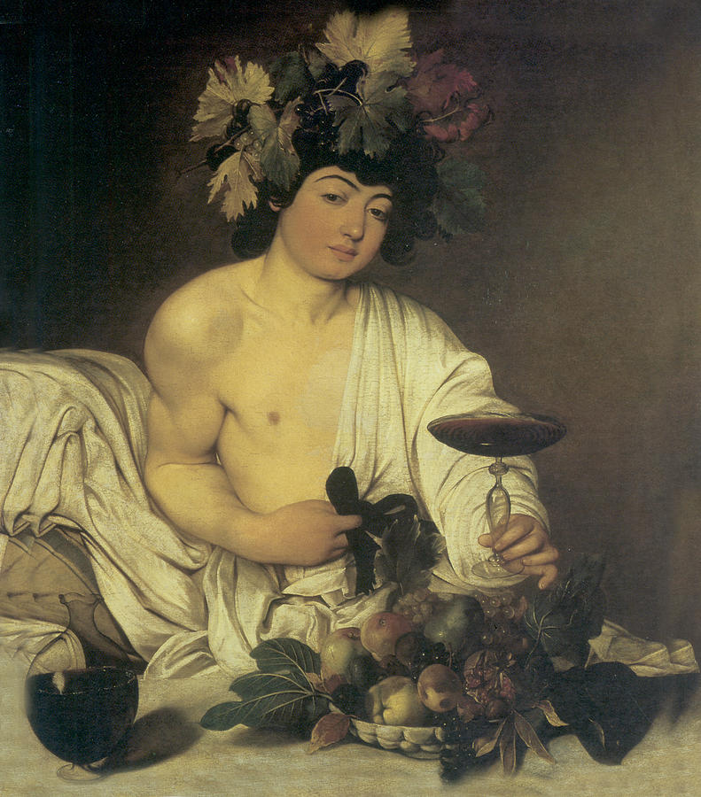 Caravaggio Painting - The Young Bacchus #2 by Caravaggio
