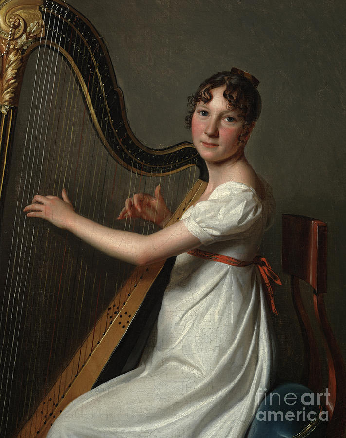 The Young Harpist Painting by Louis Leopold Boilly