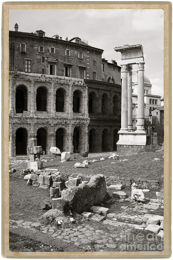 Theatre of Marcellus Black and White Photograph by Stefano Senise