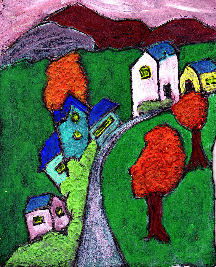 There Was A Crooked House #1 Painting by Wayne Potrafka