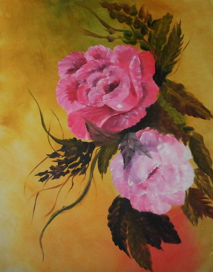 Flower Painting - Think Pink #1 by Larry Doyle
