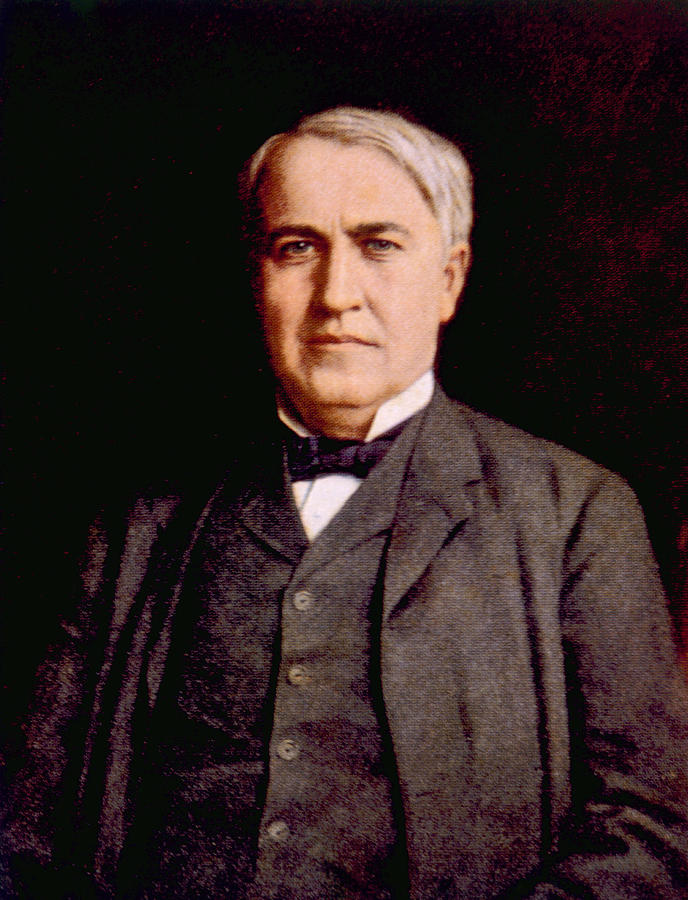 Portrait Photograph - Thomas Alva Edison 1847-1931 #1 by Everett