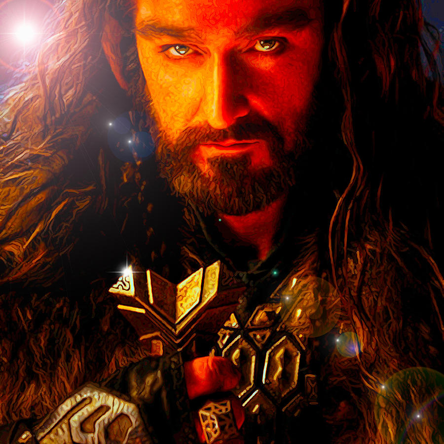The Hobbit Digital Art - Thorin #1 by Martin James