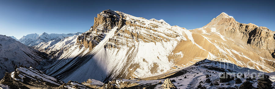 Thorung La pass in the Annapurna range in the Himalayas in Nepal #1 Photograph by Didier Marti