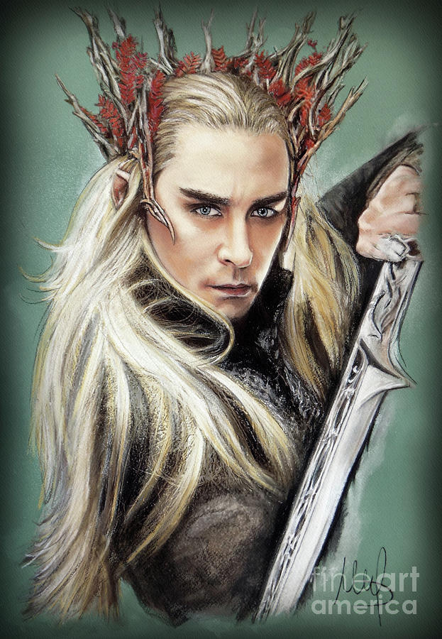 Thranduil / The Hobbit / Mixed Media by Melanie D - Fine Art America