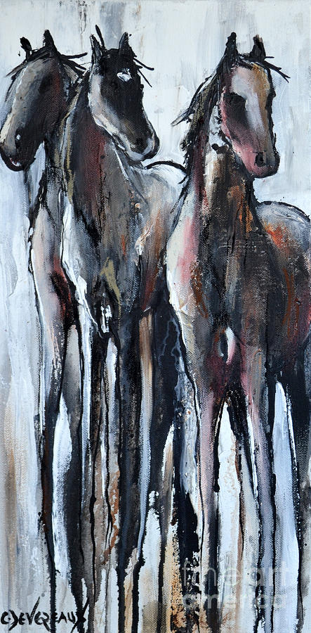 Three #2 Painting by Cher Devereaux