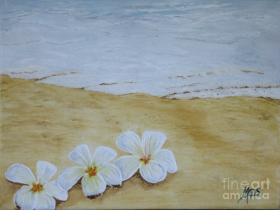 Three Flowers #1 Painting by Maris Sherwood