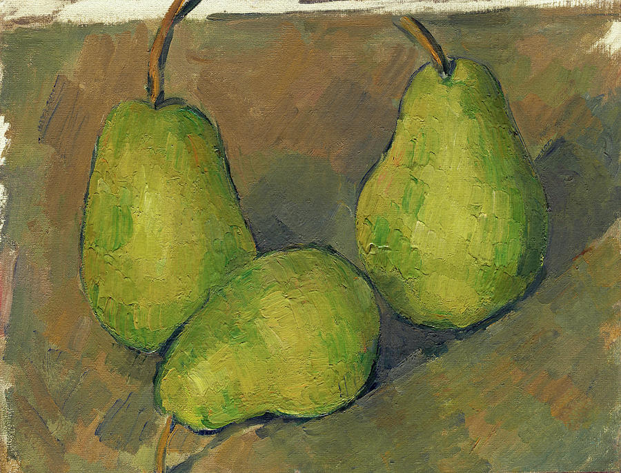 Three Pears #1 Painting by Paul Cezanne
