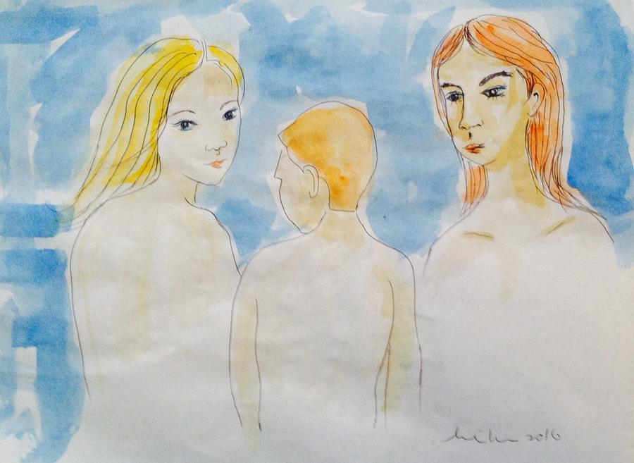 Three people  #1 Painting by Hae Kim