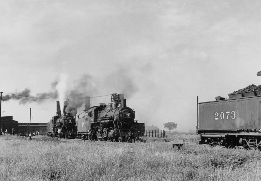 Steam Engines Near Fond du Lac Photograph by Chicago and North Western Historical Society