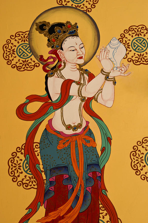 Tibetan Buddhist Mural #1 Photograph by Michele Burgess