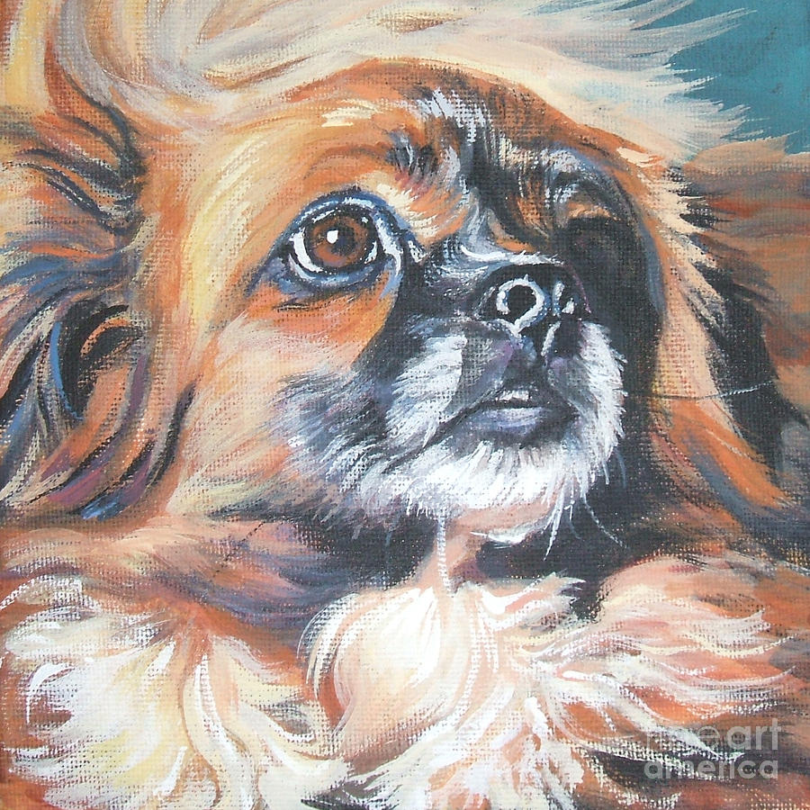 Dog Painting - Tibetan Spaniel #1 by Lee Ann Shepard
