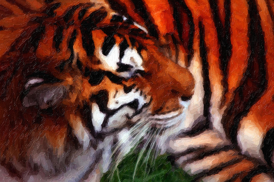 Tiger #1 Painting by Prince Andre Faubert