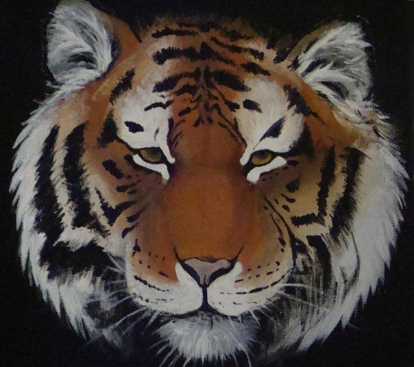 Tiger Head Painting By Annelisa Fischer Fine Art America   1 Tiger Head Annelisa Fischer 