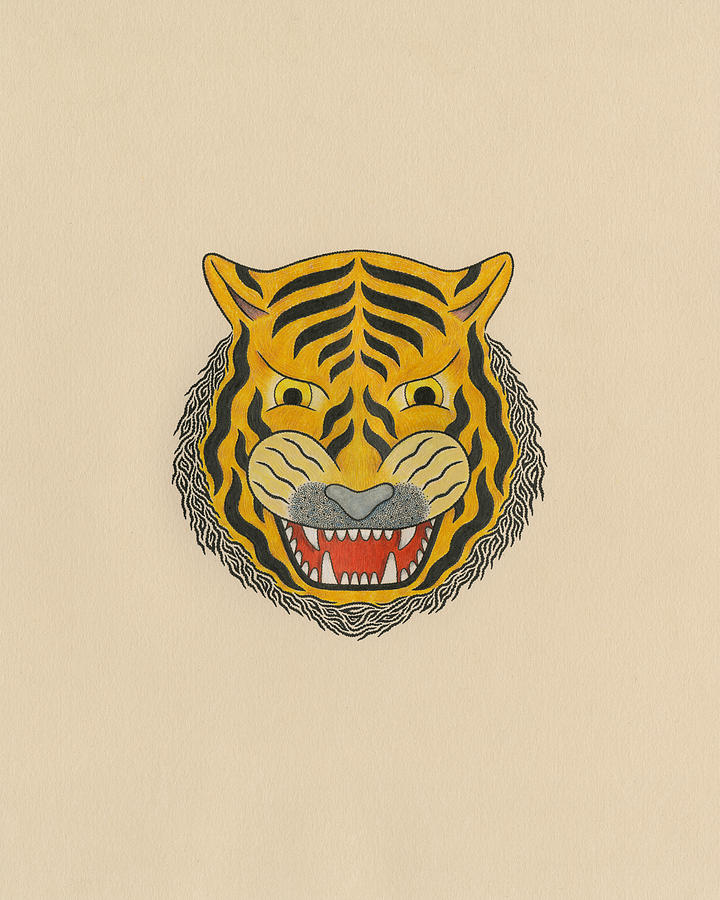 Tiger Painting - Tiger Head #2 by Matt Leines