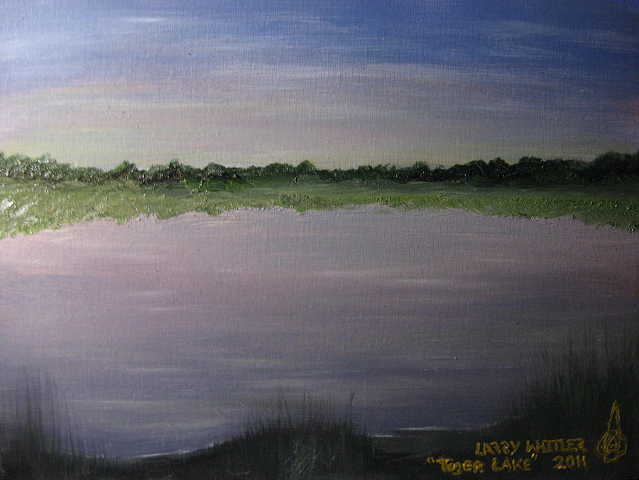 Tiger Lake Painting by Larry Whitler
