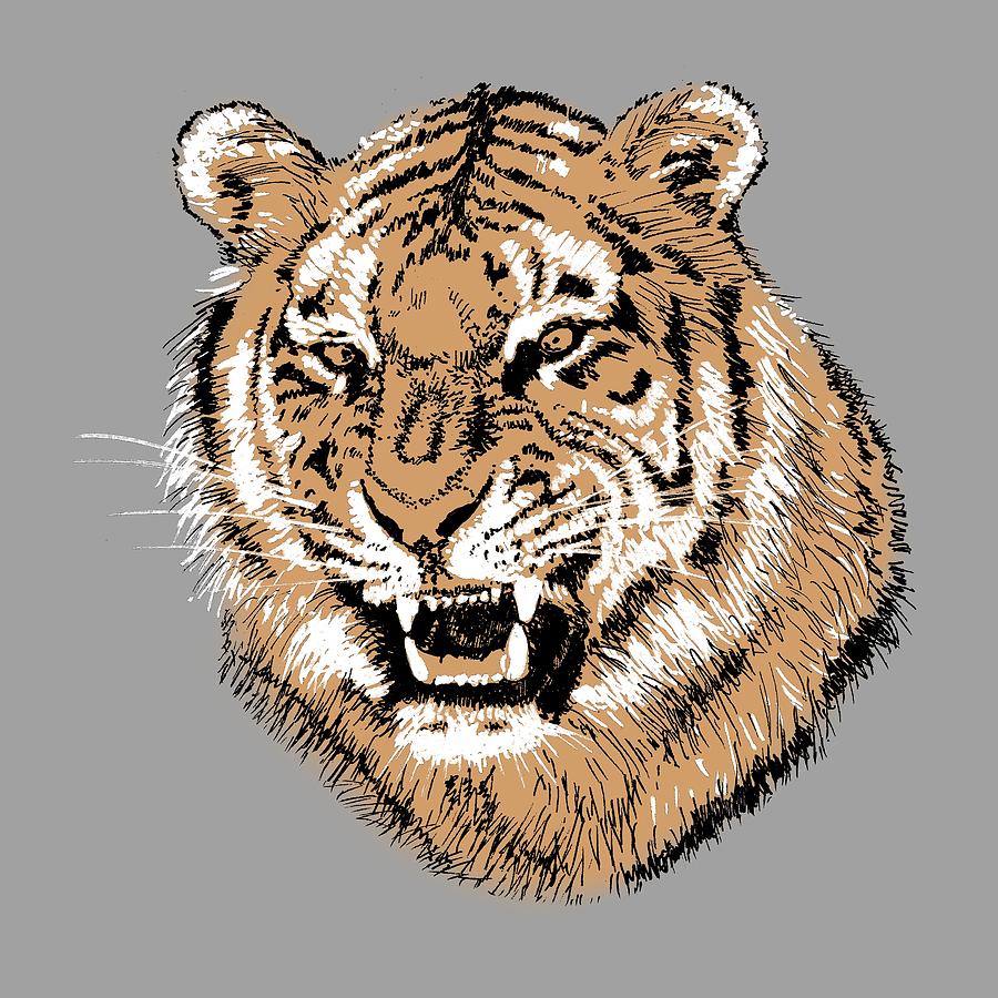 Tiger #2 Painting by Masha Batkova