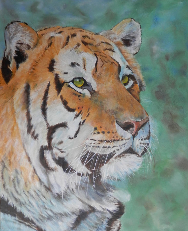 Tiger Portrait #1 Painting by John Neeve