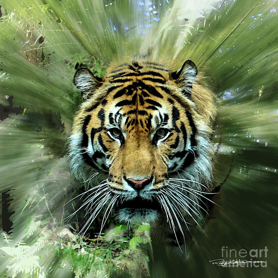 Tiger Territory #2 Digital Art by Roger Lighterness