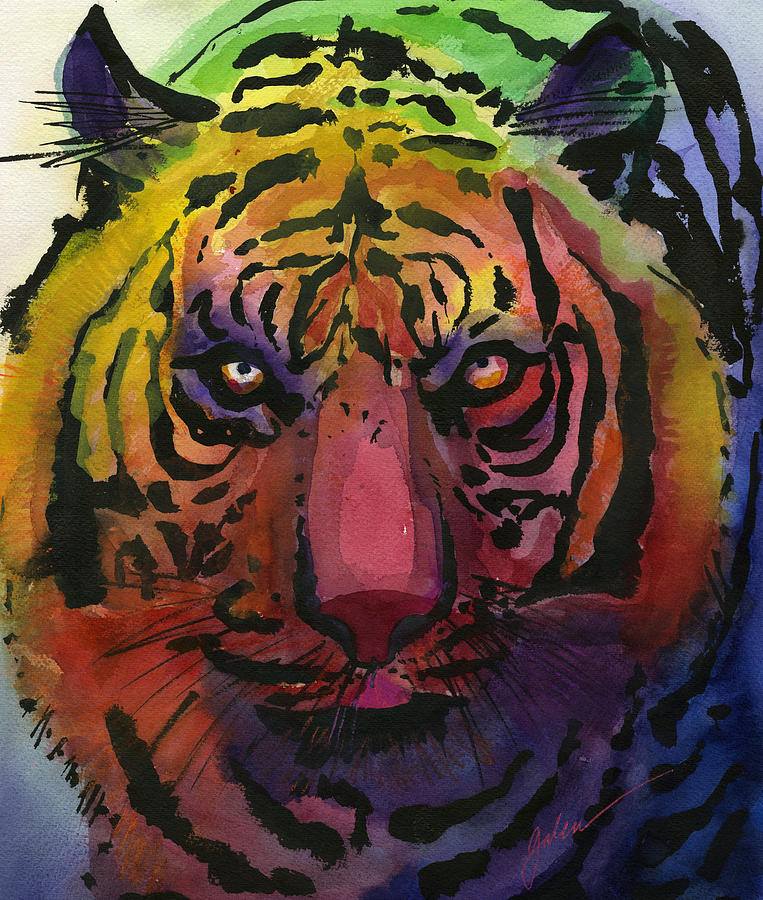 Tiger Tiger #1 Painting by Galen Hazelhofer