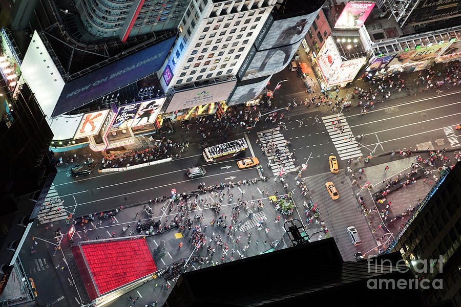 Times Square Aerial Photo #2 Photograph by David Oppenheimer