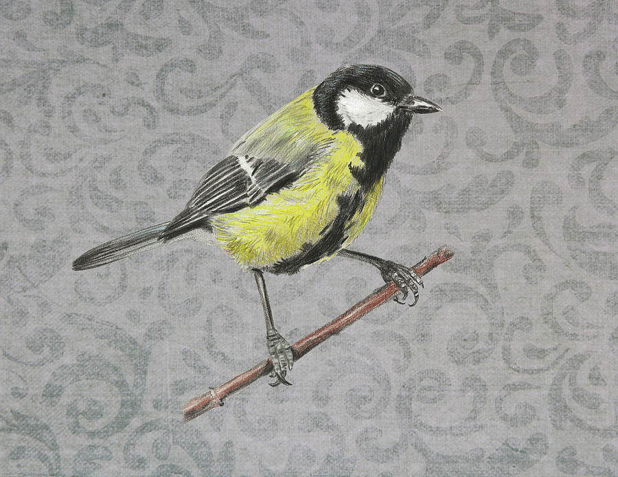 Tit Bird #1 Painting by Masha Batkova