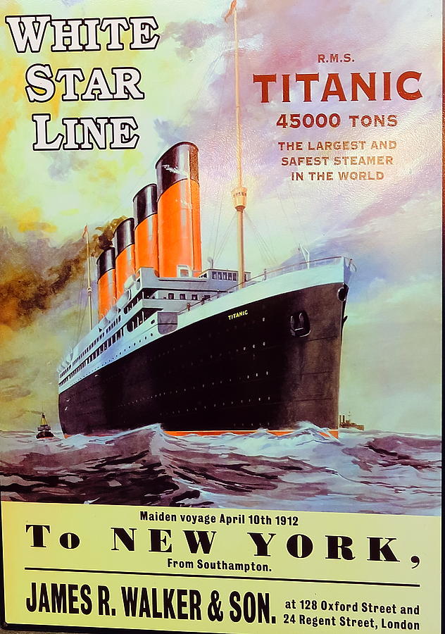 Titanic White Star Line Poster Photograph By Jeff Townsend