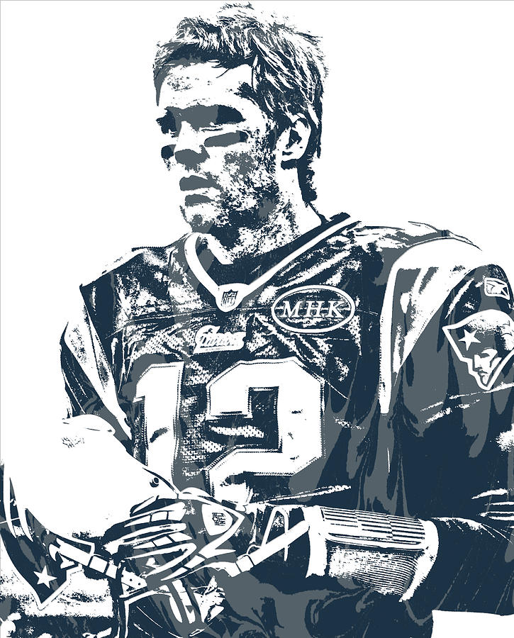 Tom Brady Art 2 Youth T-Shirt by Joe Hamilton - Pixels Merch