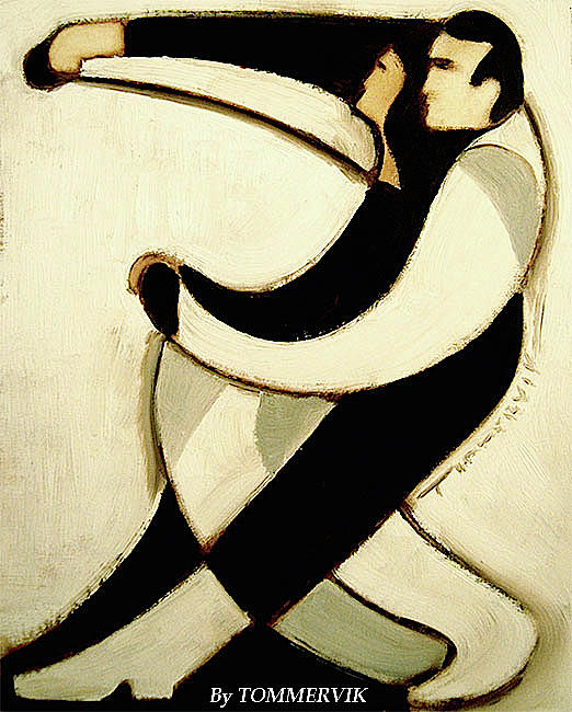 Tommervik Abstract Ballroom Dancers Painting #1 Painting by Tommervik