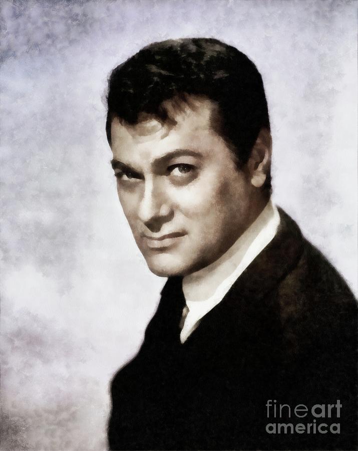 Hollywood Painting - Tony Curtis, Vintage Actor by JS #1 by Esoterica Art Agency