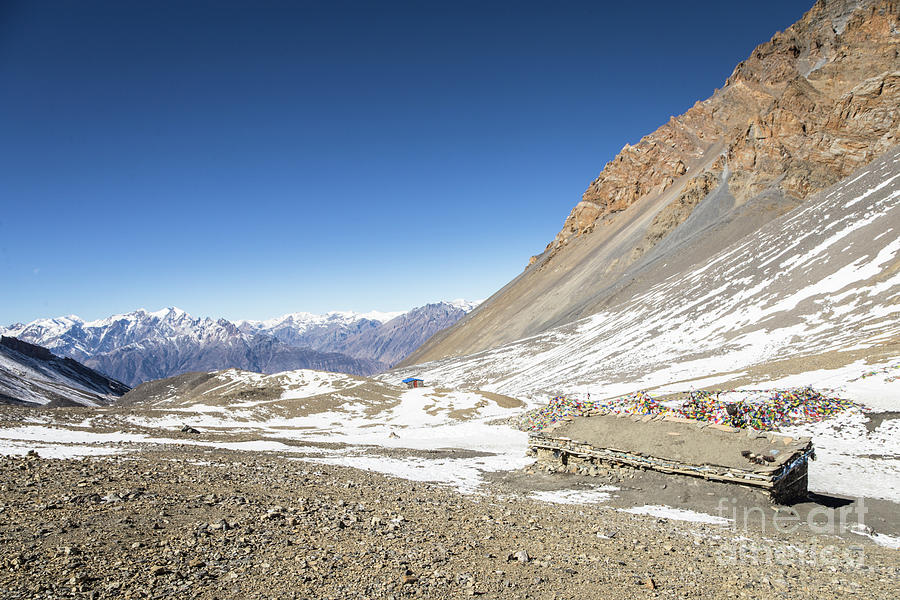 Top the Thorung La pass on the Annapurna circuit trek in Nepal #1 Photograph by Didier Marti