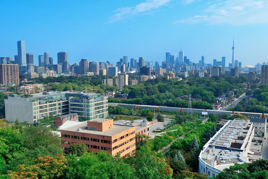 Toronto city skyline  #1 Photograph by Songquan Deng