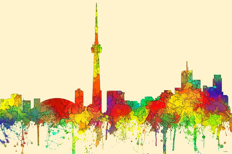 Toronto Ont.Skyline #1 Digital Art by Marlene Watson