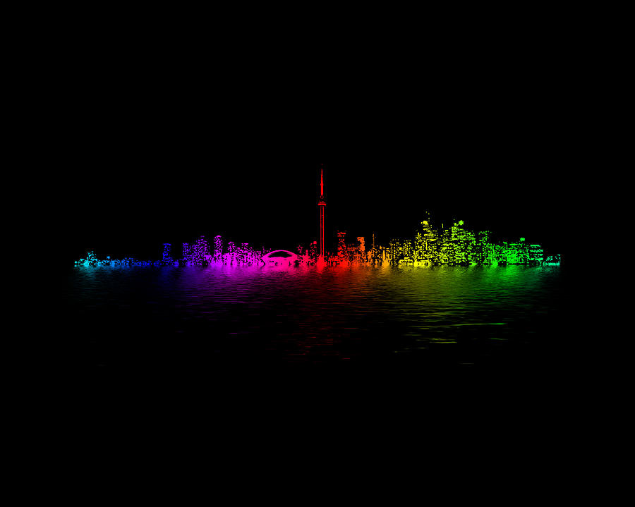 Toronto Rainbow Reflection Photograph by Brian Carson