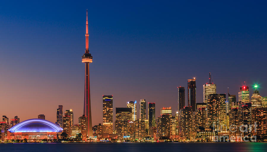 Toronto Skyline After Sunset Photograph