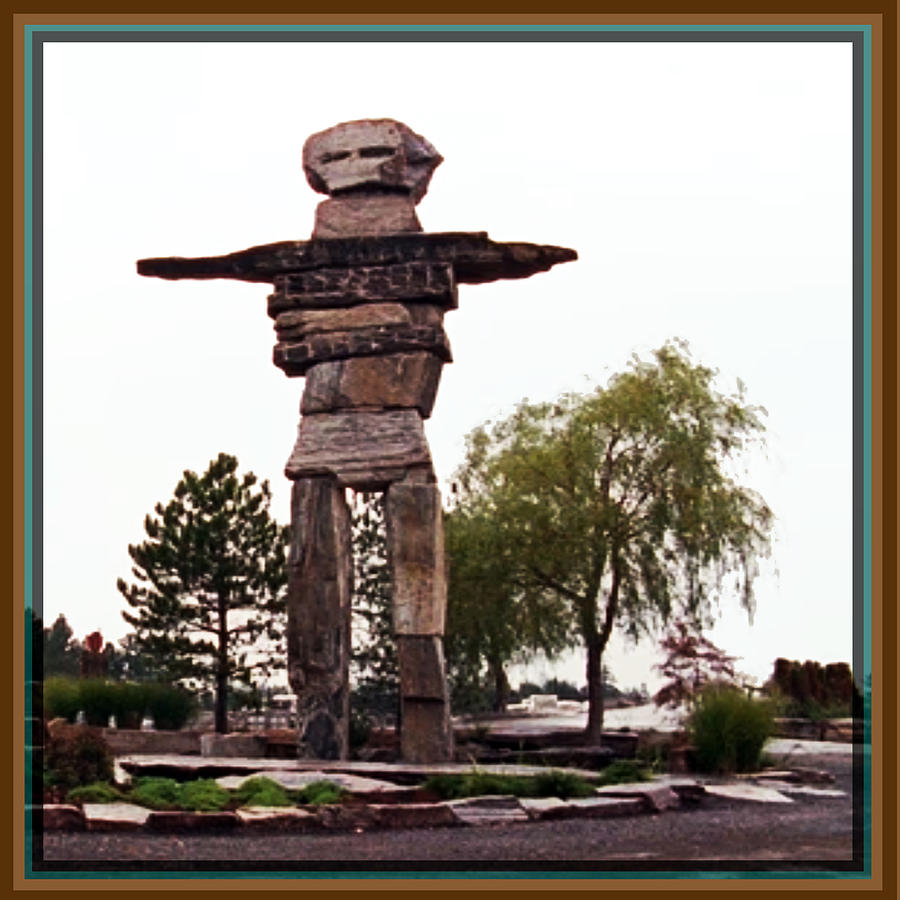 Nature Mixed Media - Totem Pole North West Canada Landmarks Celebration of  Native Art and Culture #1 by Navin Joshi