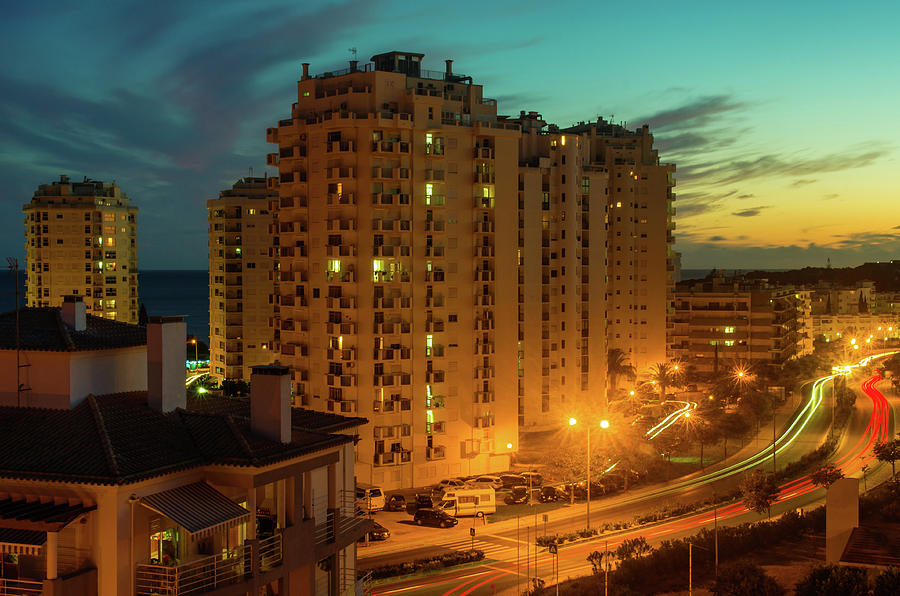 Sunset Photograph - Town At Twilight #1 by Carlos Caetano