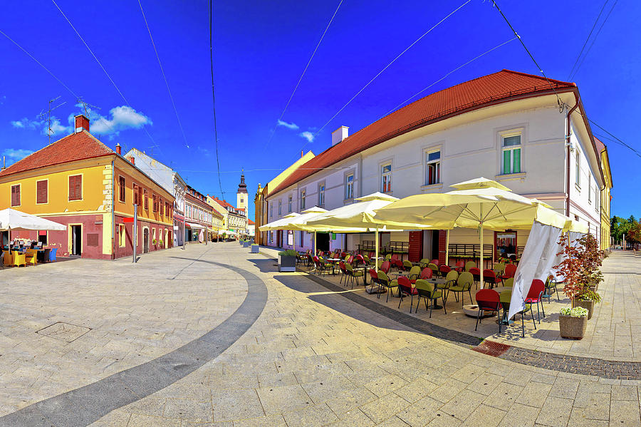 Town of Cakovec square and landmarks panoramic view #1 Photograph by Brch Photography