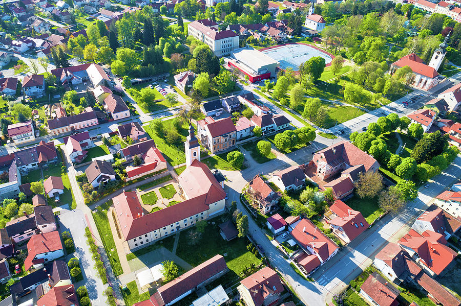 Town of Koprivnica aerial view #1 Photograph by Brch Photography