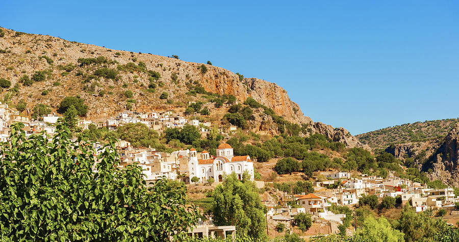 Town of Kritsa in Crete, Greece. #1 Photograph by Marek Poplawski