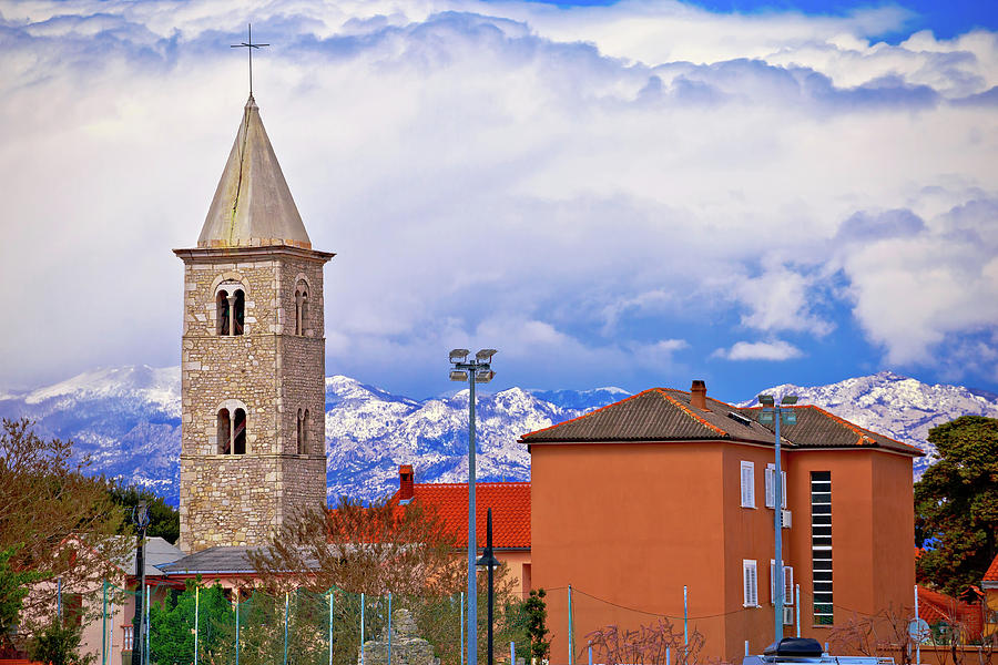 Town of Nin and Velebit mountain background #1 Photograph by Brch Photography