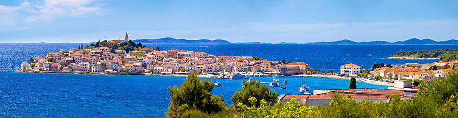 Town of Primosten panoramic view #1 Photograph by Brch Photography