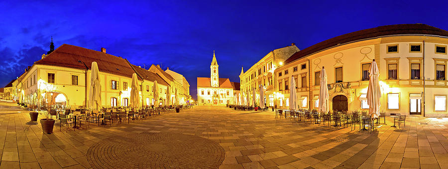 Town of Varazdin central square panorama #1 Photograph by Brch Photography