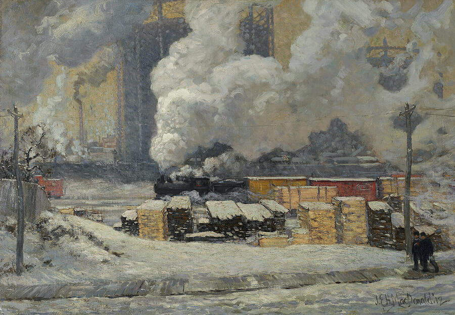Tracks and Traffic, from 1912 Painting by James Edward Hervey MacDonald