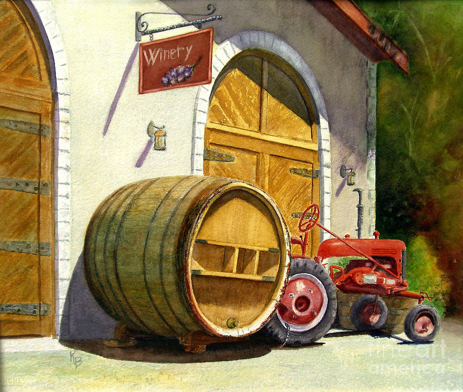Tractor Pull Painting by Karen Fleschler