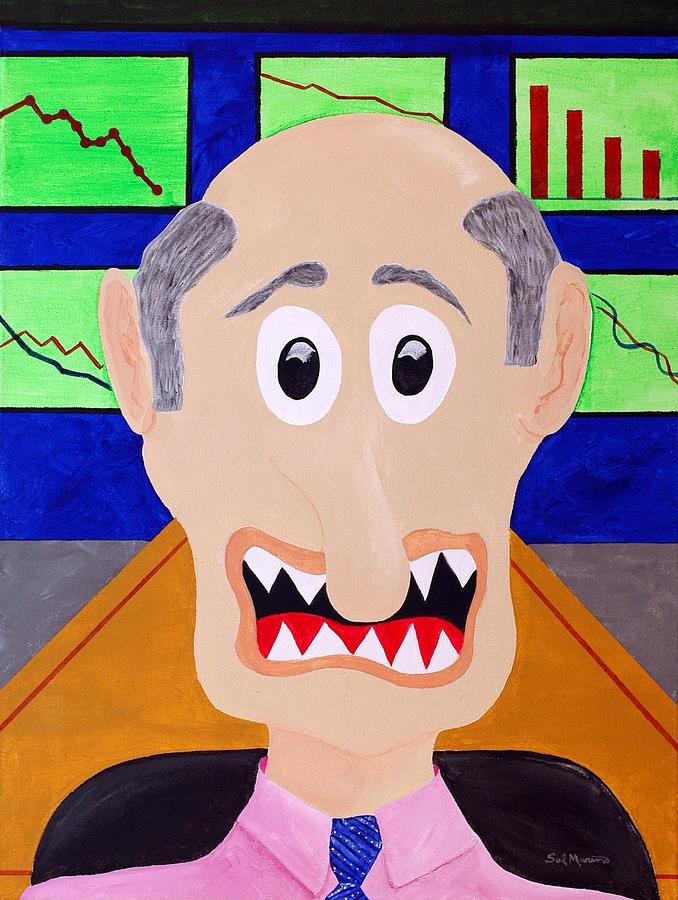 Financial Painting - Trader by Sal Marino
