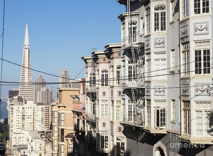 Traditional architecture of San Francisco with the Transamerica  #1 Photograph by Didier Marti