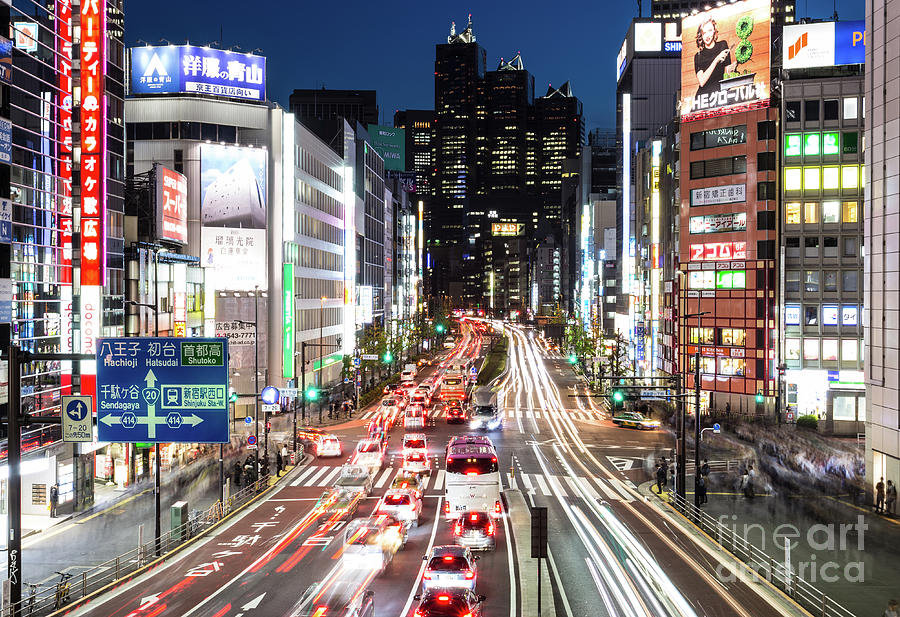 Traffic rush in Shinjuku, Tokyo #1 Photograph by Didier Marti