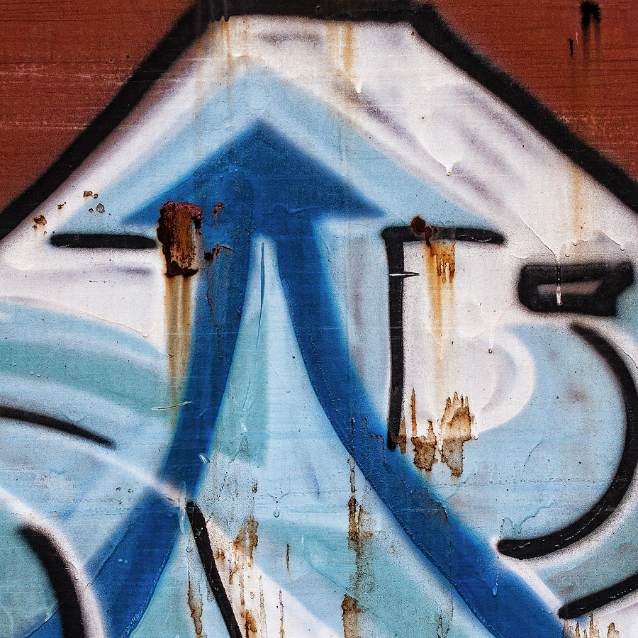 Train Graffiti Double Arrow #1 Photograph by Carol Leigh